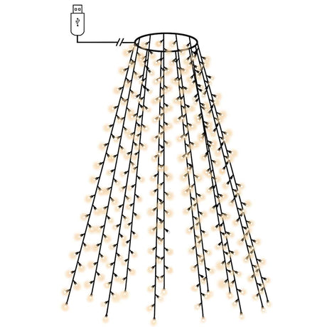 Éclairage d'arbre de Noël Vidaxl avec 210 LEDS Net 210 cm