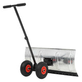 Vidaxl Snow Plough à main avec roues 100x44 cm