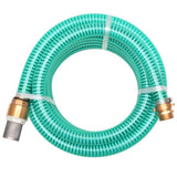 Tuyau d'aspiration vidaxl avec accouplements en laiton 7 m 25 mm verts