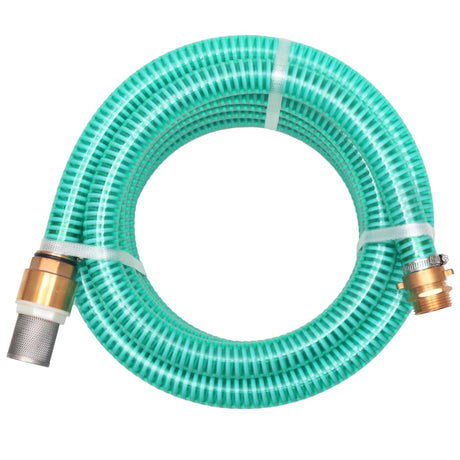 Tuyau d'aspiration vidaxl avec accouplements en laiton 7 m 25 mm verts