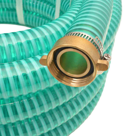 Tuyau d'aspiration vidaxl avec accouplements en laiton 15 m 25 mm verts