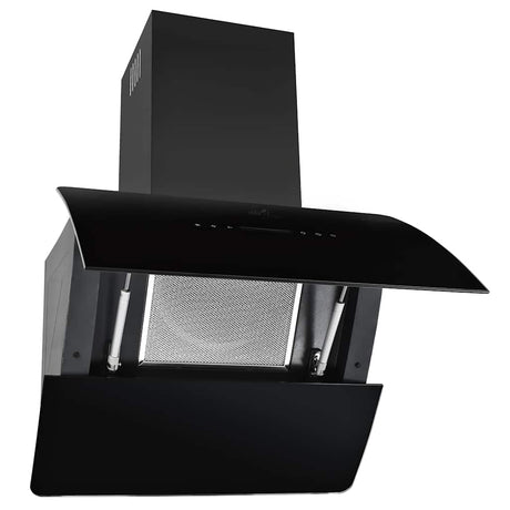 Capeur d'extracteur de paroi Vidaxl 756 m³ U 60 cm en acier inoxydable noir
