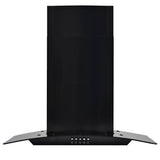 Capeur d'extracteur de paroi Vidaxl 756 m³ U 60 cm en acier inoxydable noir