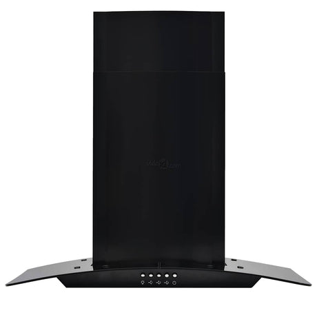 Capeur d'extracteur de paroi Vidaxl 756 m³ U 60 cm en acier inoxydable noir