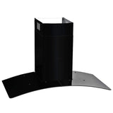 Capeur d'extracteur de paroi Vidaxl 756 m³ U 90 cm en acier inoxydable noir
