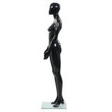 Vidaxl Estalage Doll femelle avec pied de verre 175 cm noir brillant