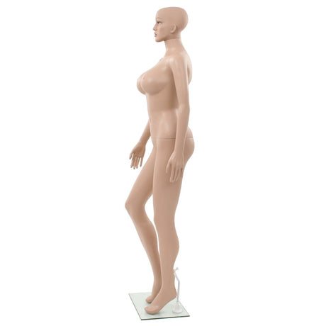 Vidaxl Etalage Doll Sexy femme avec pied de verre 180 cm beige