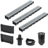 Gouttières de drainage vidaxl 3 m en acier galvanisé 3 m