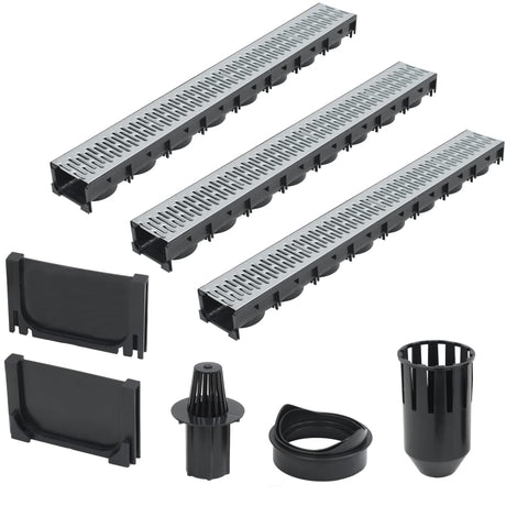 Gouttières de drainage vidaxl 3 m en acier galvanisé 3 m