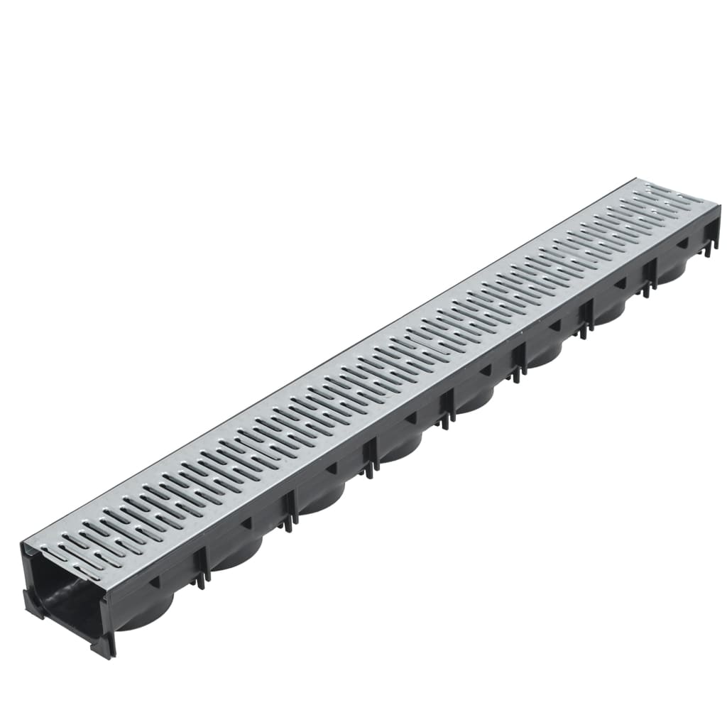 Gouttières de drainage vidaxl 3 m en acier galvanisé 3 m