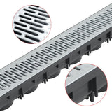 Gouttières de drainage vidaxl 3 m en acier galvanisé 3 m