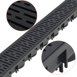 Gouttières de drainage vidaxl 6 m plastique 6 pcs