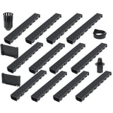 Gouttières de drainage vidaxl 12 m plastique 12 pcs