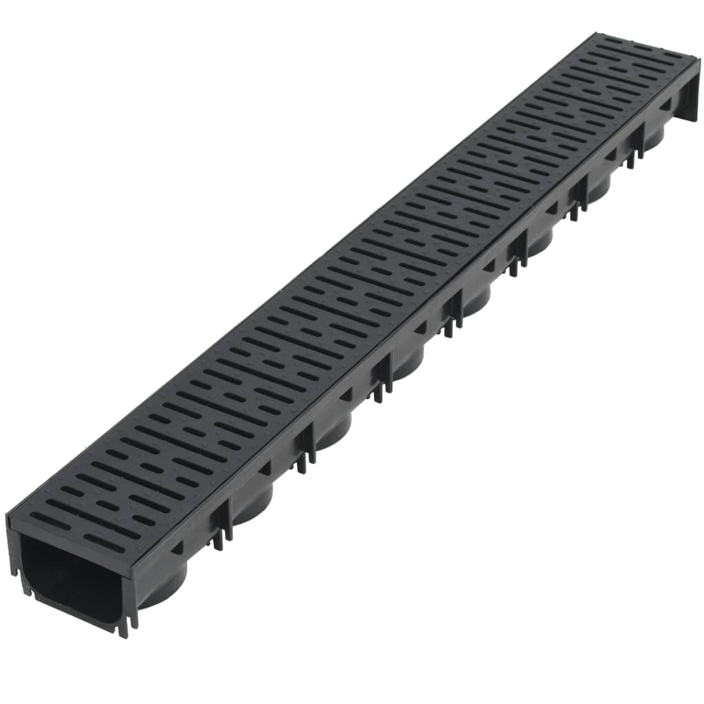 Gouttières de drainage vidaxl 12 m plastique 12 pcs