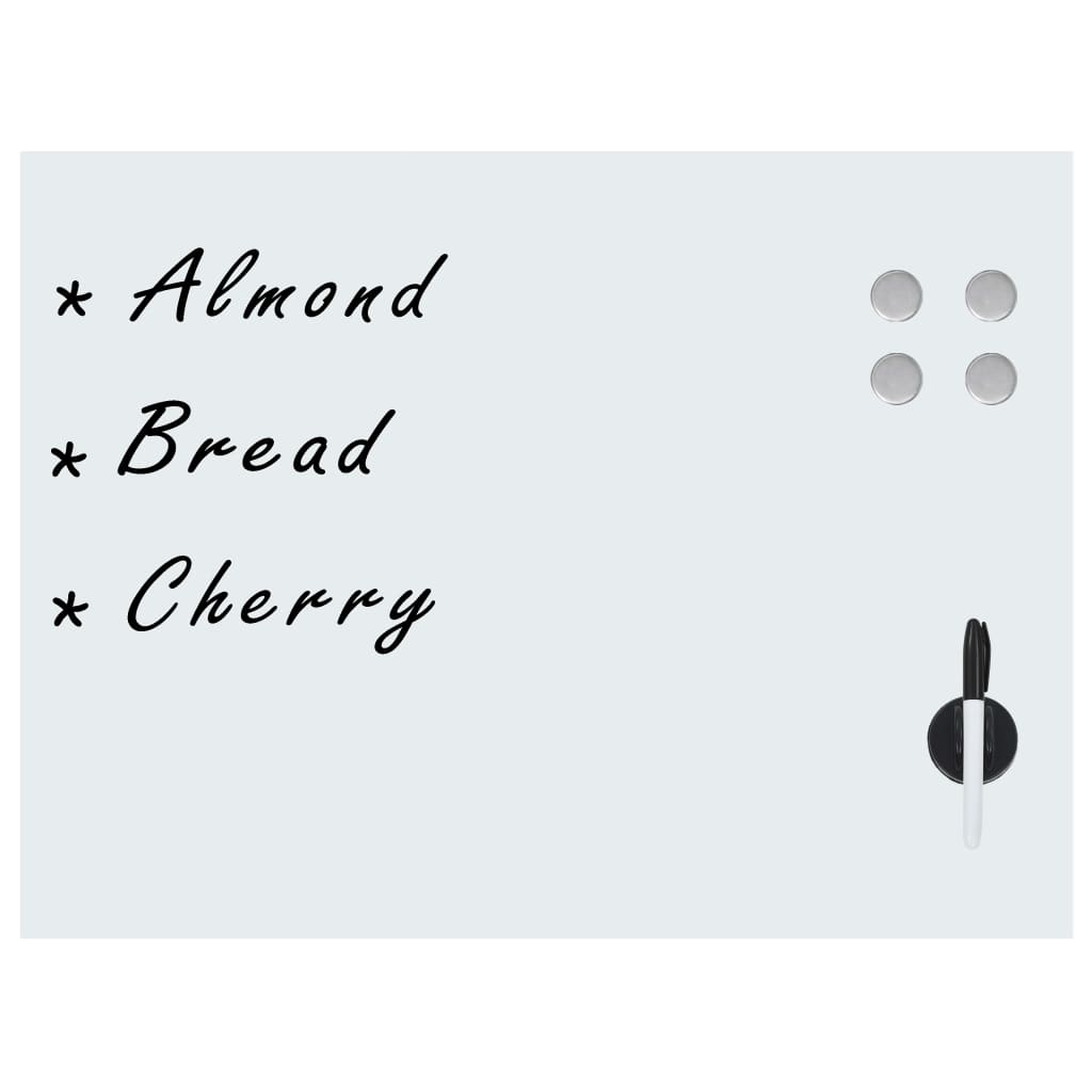 Vidaxx tableau blanc mural magnétique 80x60 cm verre