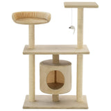 Vidaxl Cat Rastreing Post con postes de rascado de sisal 95 cm beige