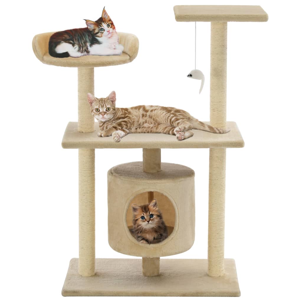 Vidaxl Cat Scratch Post avec Sisal Scratch Posts 95 cm beige