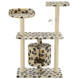 Vidaxl Cat Grakeding Post con graffi di sisal 95 cm Pootprints beige