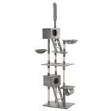 Vidaxl Cat Scratch Post avec Sisal Scratch Post 230-260 cm Gray