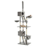 Vidaxl Cat Scratch Post avec Sisal Scratch Post 230-260 cm Gray