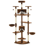 Vidaxl Cat Scratch Post avec sisal Scratch Posts 203 cm brun et blanc