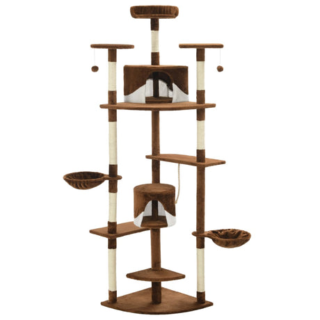 Vidaxl Cat Scratch Post avec sisal Scratch Posts 203 cm brun et blanc
