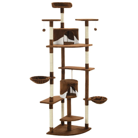 Vidaxl Cat Scratch Post avec sisal Scratch Posts 203 cm brun et blanc