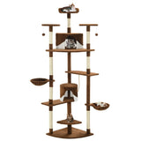 Vidaxl Cat Scratch Post avec sisal Scratch Posts 203 cm brun et blanc