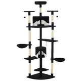 Vidaxl Cat Scratch Post avec Sisal Scratch Posts 203 cm noir et blanc