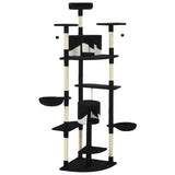Vidaxl Cat Scratch Post avec Sisal Scratch Posts 203 cm noir et blanc