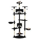 Vidaxl Cat Scratch Post avec Sisal Scratch Posts 203 cm noir et blanc