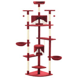 Vidaxl Cat Scratch Post avec Sisal Scratch Posts 203 cm rouge et blanc