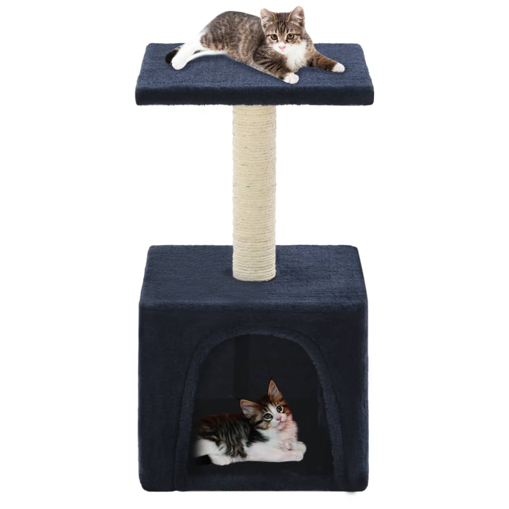 Vidaxl Cat Scratching Post med sisal skrabe post 55 cm mørkeblå