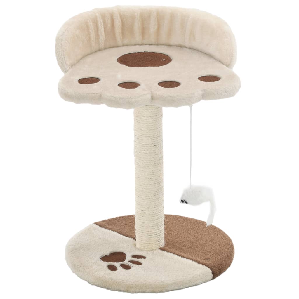 Vidaxl kattenkrabpaal met sisal krabpaal 40 cm beige en bruin