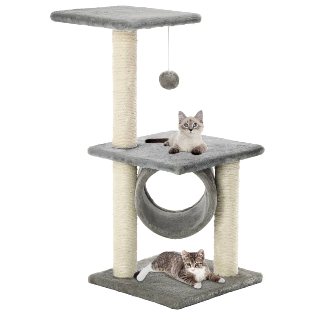 Vidaxl Cat Scratch Post avec Sisal Scratch Posts 65 cm Gray