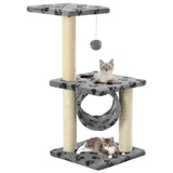 Vidaxl Cat Scratch Post avec Sisal Scratch Posts 65 cm Pootprints Gray