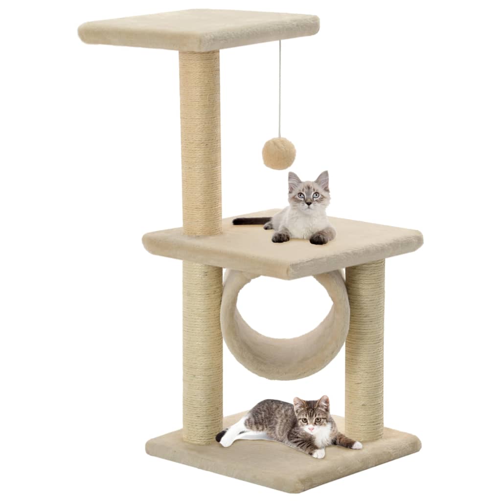 Vidaxl Cat Scrating Post z Sisal Scrating Posts 65 cm Beige