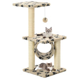 Vidaxl Cat Scracking Post s sisal škrábanci 65 cm pootprints beige