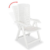 Vidaxl tuinstoelen 4 st verstelbaar kunststof wit