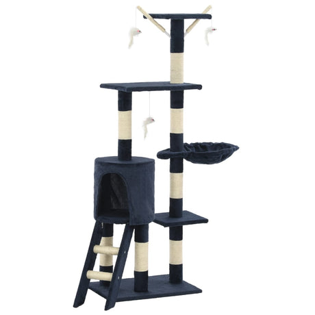 Vidaxl Cat Scratch Post avec Sisal Scratch Posts 138 cm bleu foncé