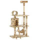 Vidaxl Cat Scratch Post avec sisal Scratch Posts 140 cm Pootprints Beige