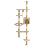Vidaxl Cat Scratch Post avec Sisal Scratch Posts Mouin Montage 194 cm Beige