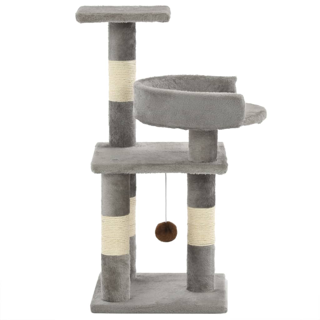 Vidaxl Cat Post de rascado con postes de rascado de sisal de 65 cm de gris