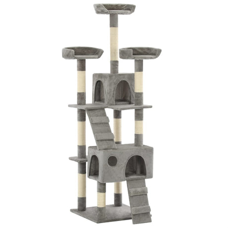 Vidaxl Cat Stracing Post avec sisal Scratch Posts 170 cm Gray