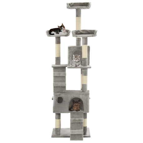 Vidaxl Cat Stracing Post avec sisal Scratch Posts 170 cm Gray