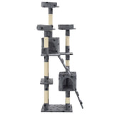 Vidaxl Cat Scratch Post avec Sisal Scratch Posts 170 cm POOTPRINTS GREY