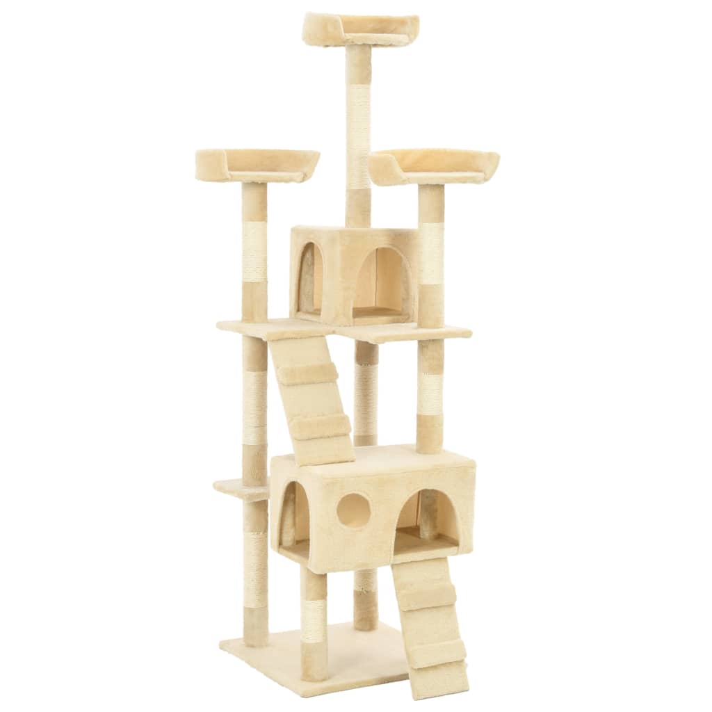 Vidaxl Cat Stracing Post avec sisal Scratch Posts 170 cm beige