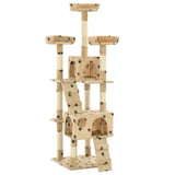 Vidaxl Cat Scratch Post avec sisal Scratch Posts 170 cm Pootprints Beige
