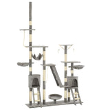 Vidaxl Cat Stracing Post avec sisal Scratch Post 230-250 cm Gray