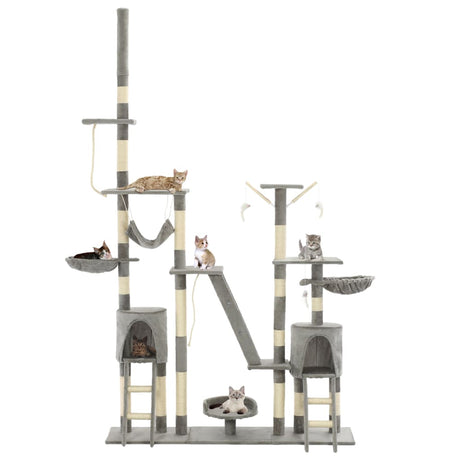 Vidaxl Cat Stracing Post avec sisal Scratch Post 230-250 cm Gray